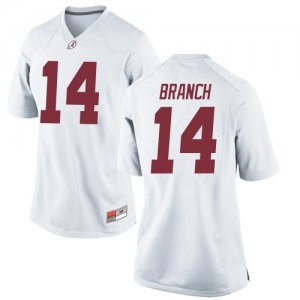 Women's Alabama Crimson Tide #14 Brian Branch White Replica NCAA College Football Jersey 2403ZYTL8